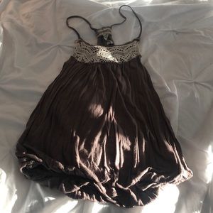 Brown free people top